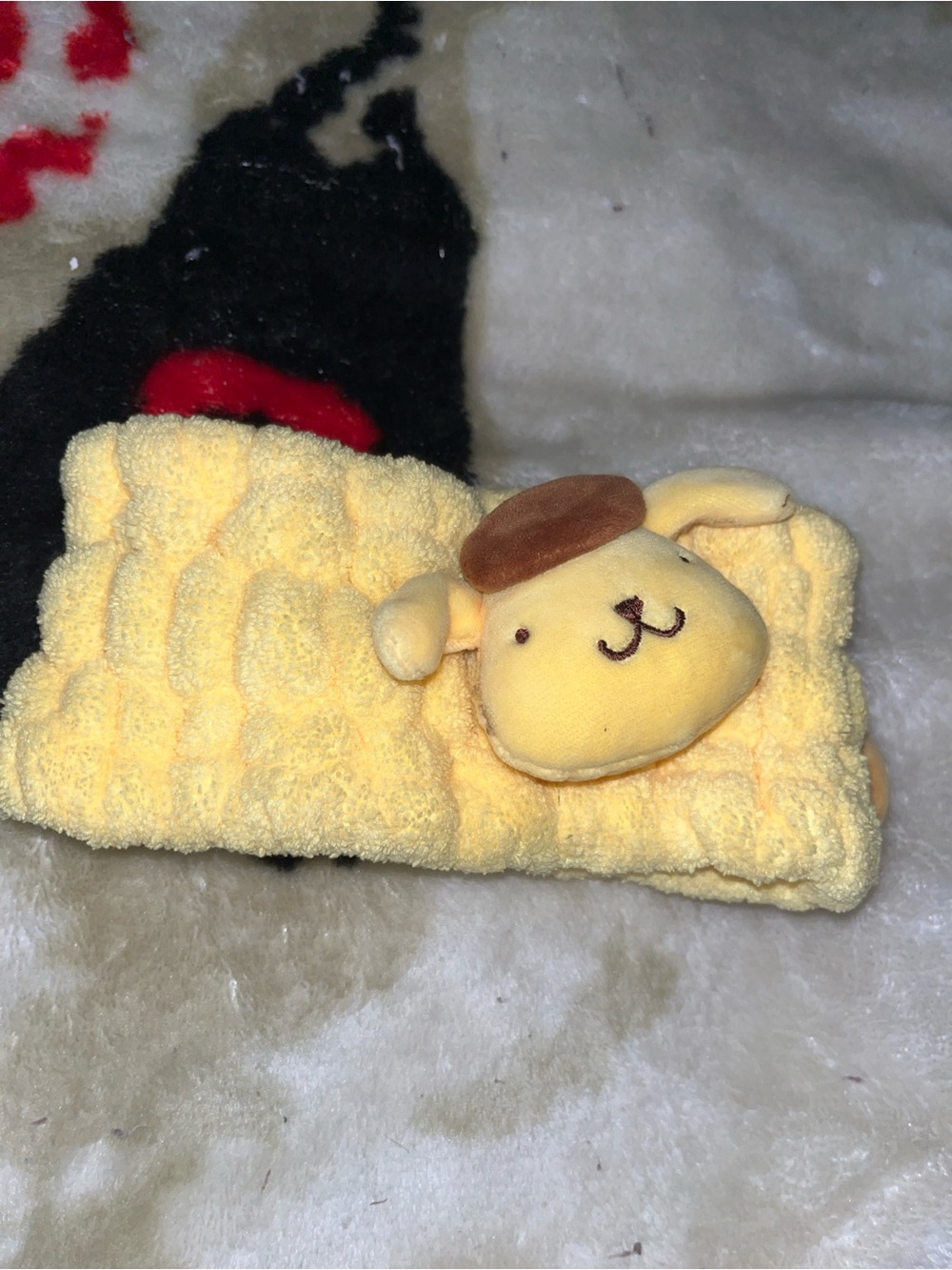 Sanrio Yellow Pompompurin Headband with pineapple Appliqué